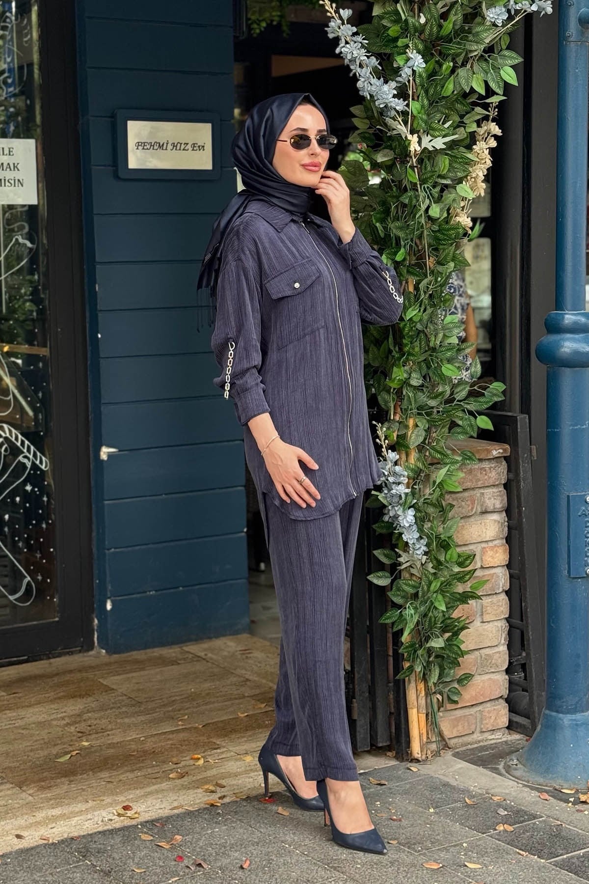 KAYRA Pantolonlu Takım KY-B26-76012 KOYU LACİVERT
