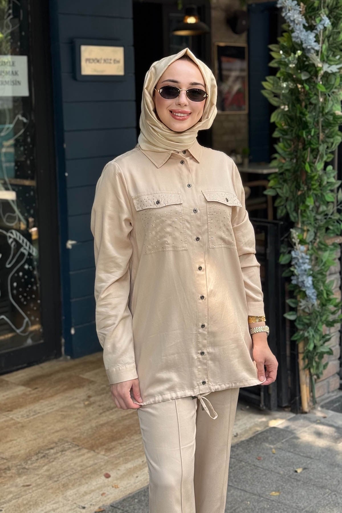 KAYRA Tunik KA-A25-21002 Krem
