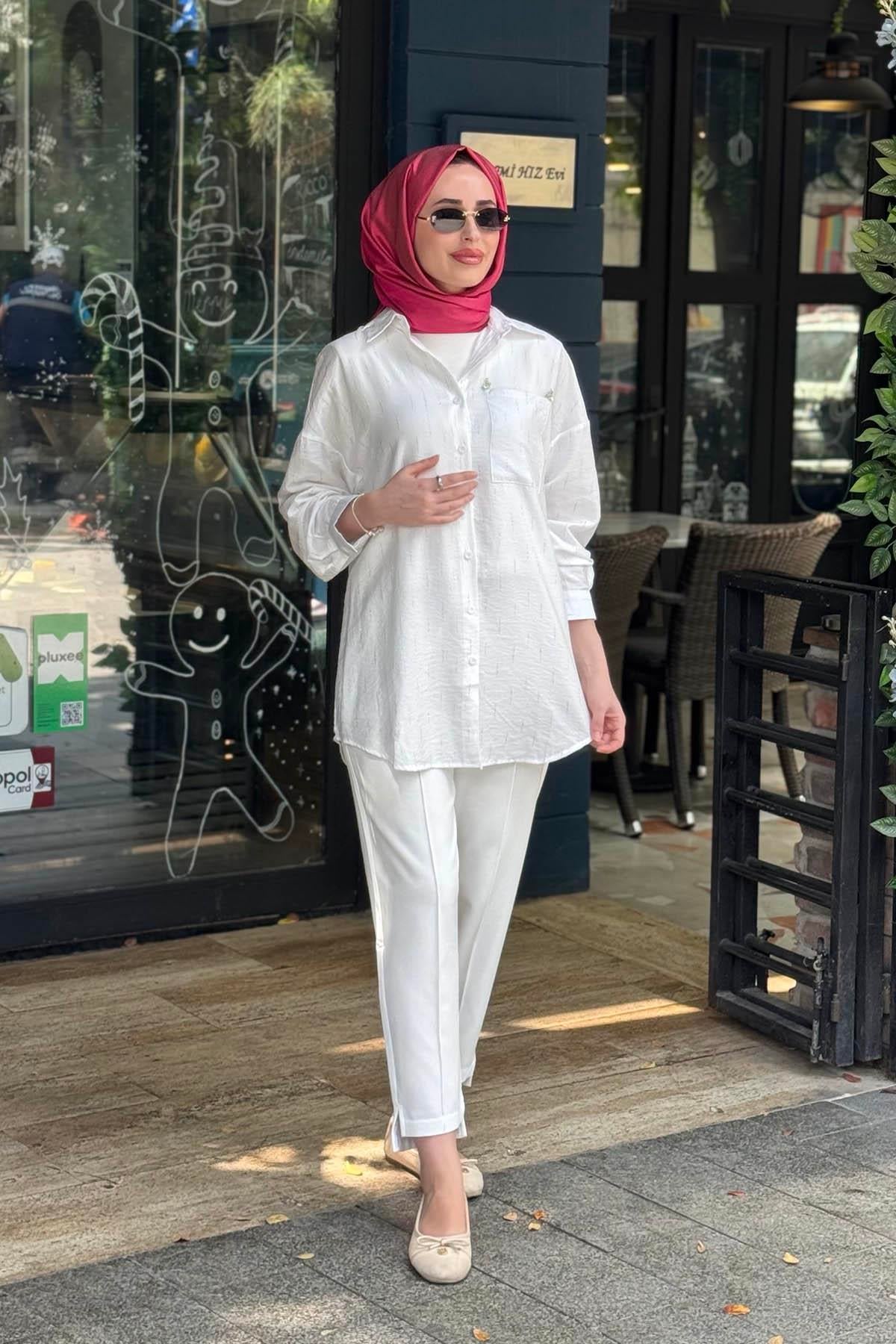 KAYRA Tunik KA-B26-21049 Beyaz