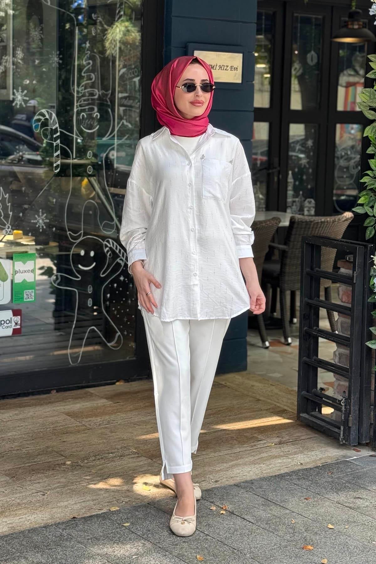 KAYRA Tunik KA-B26-21049 Beyaz