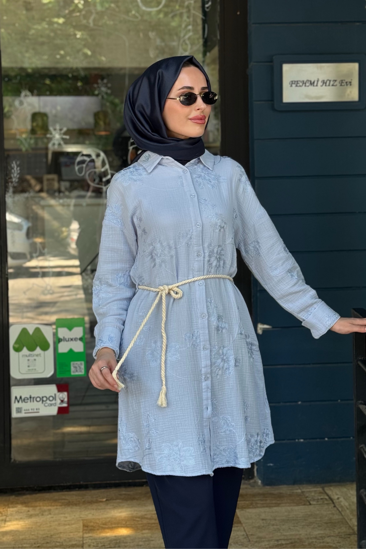 KAYRA Tunik KA-B26-21063 Mavi