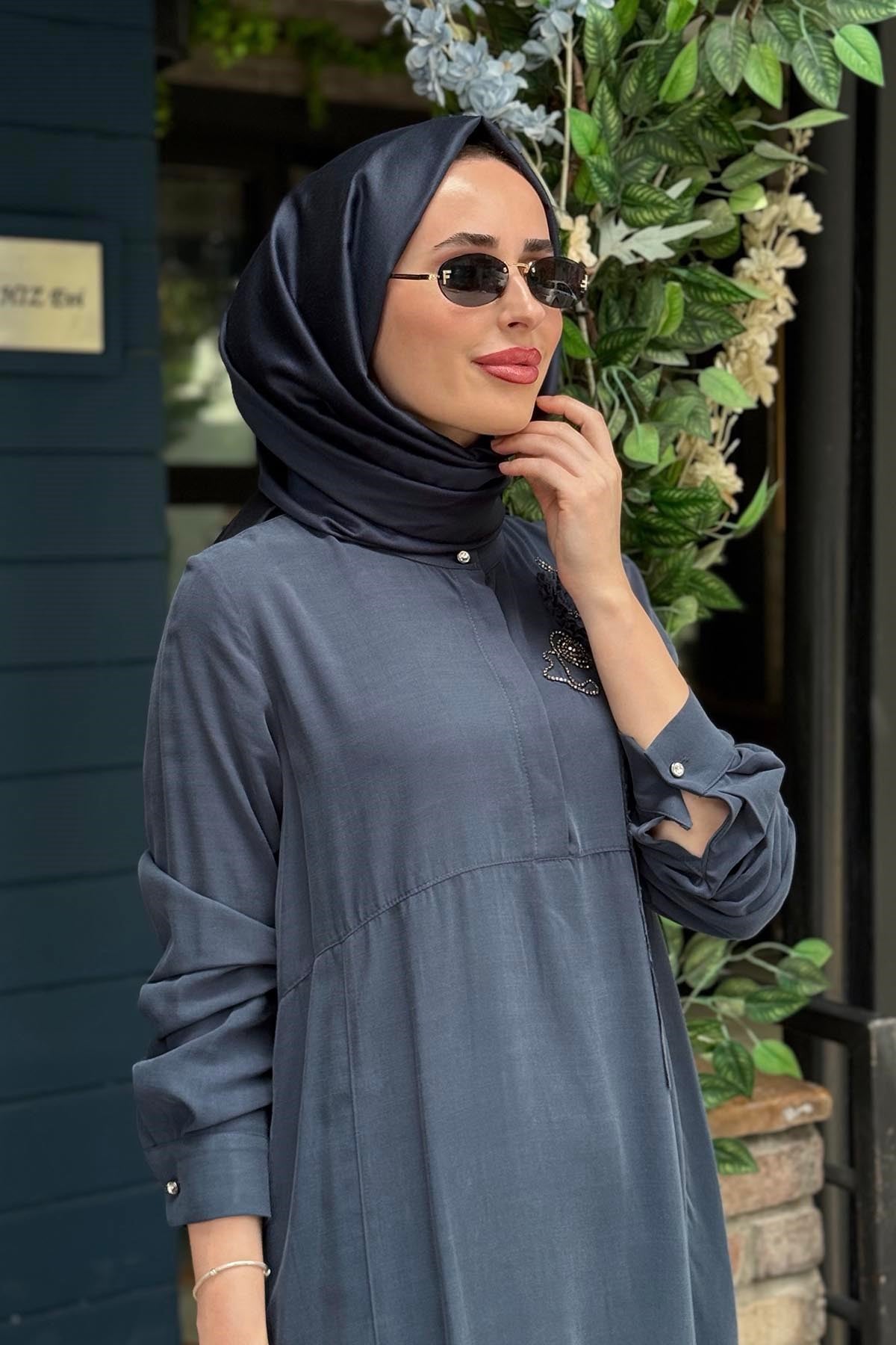 KAYRA Tunik KA-B26-21088 KOYU LACİVERT