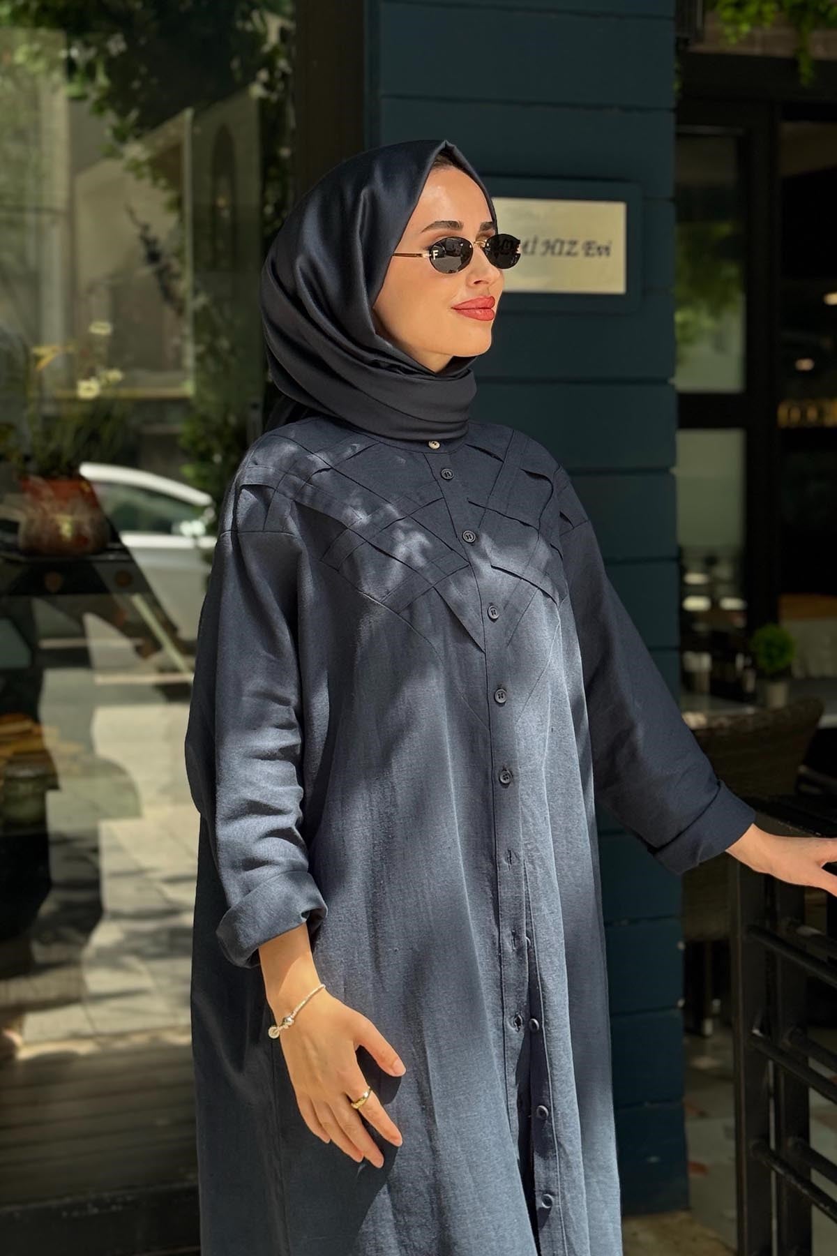 KAYRA Tunik KA-B26-21186 KOYU LACİVERT