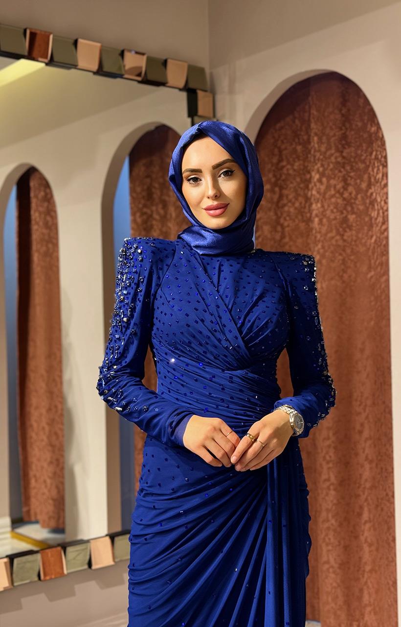 Kenzel Abiye 7204 Saks Mavi