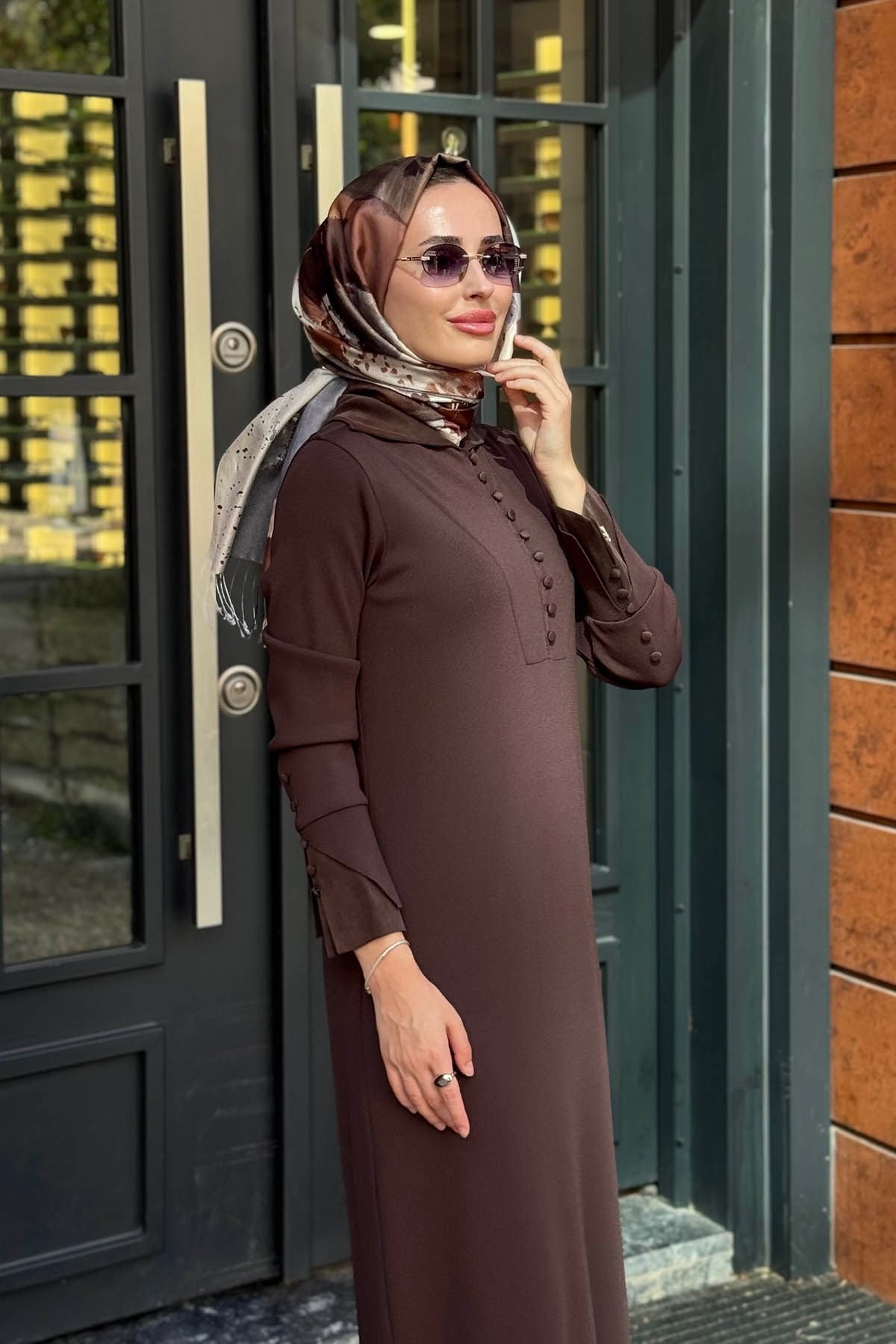 MİSS DALİDA Elbise 3264004 Kahverengi