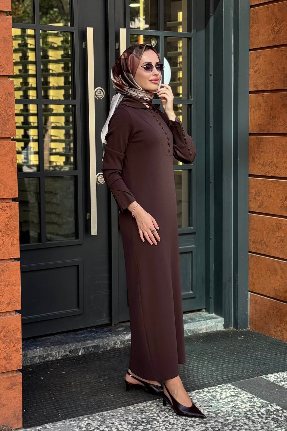 MİSS DALİDA Elbise 3264004 Kahverengi