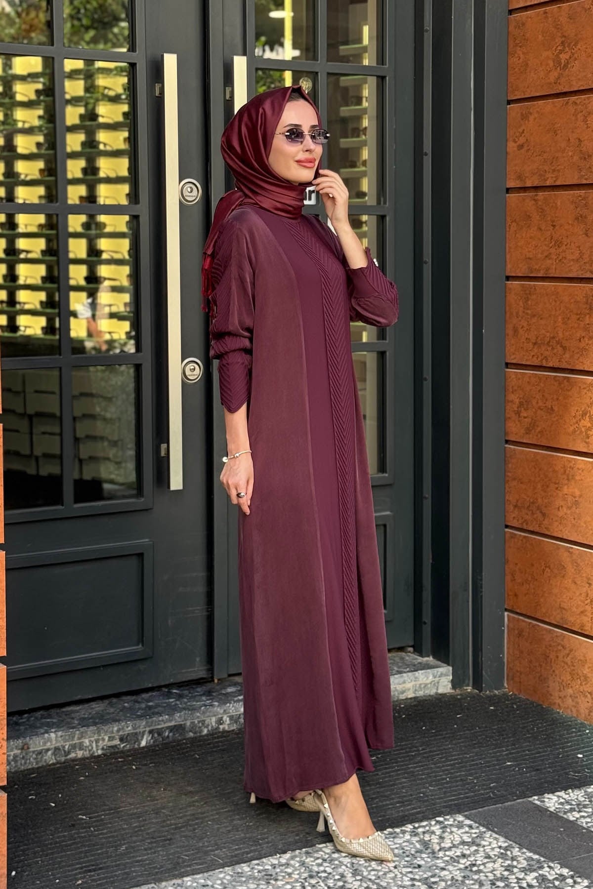 MİSS DALİDA Elbise 3264008 Mürdüm