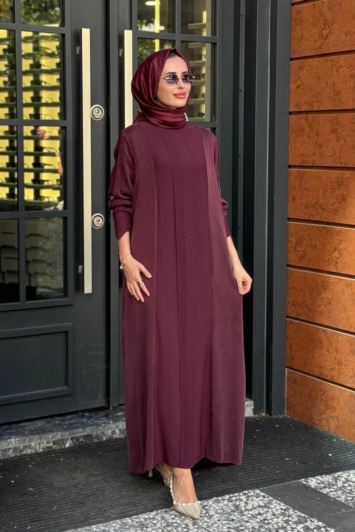MİSS DALİDA Elbise 3264008 Mürdüm