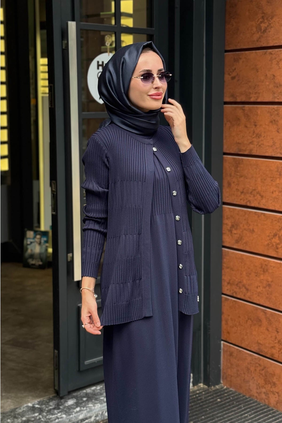 MİSS DALİDA Elbise Hırka Takım 3260001 Lacivert