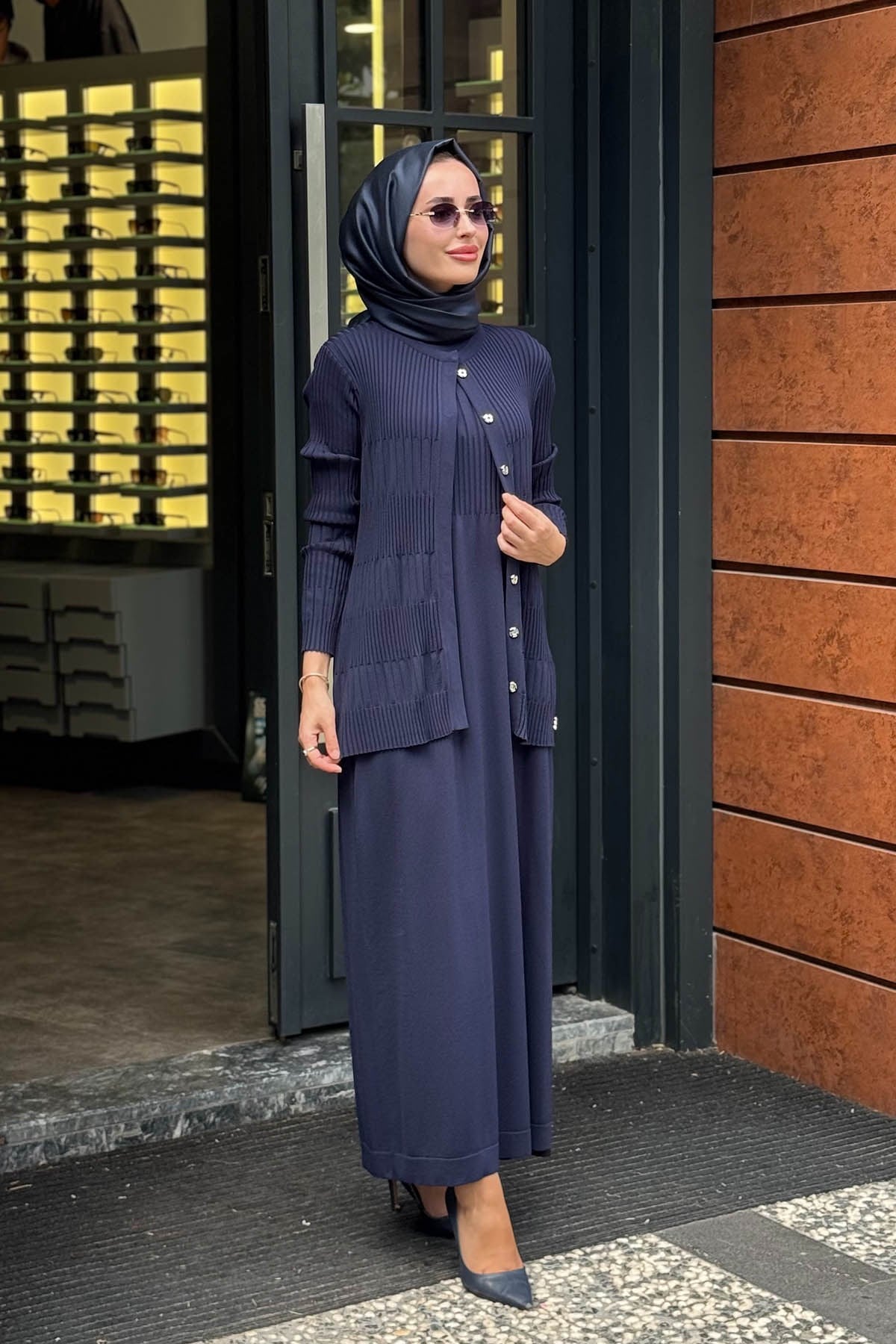MİSS DALİDA Elbise Hırka Takım 3260001 Lacivert