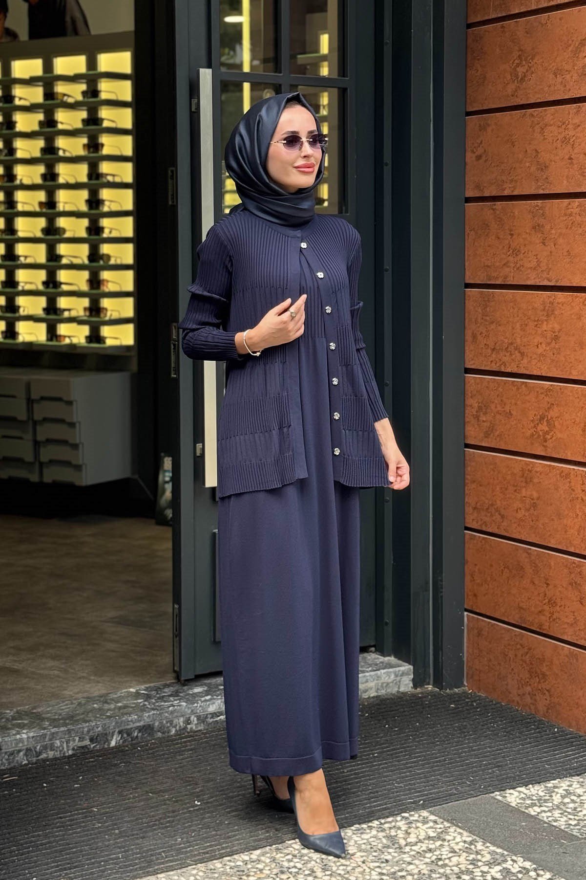 MİSS DALİDA Elbise Hırka Takım 3260001 Lacivert
