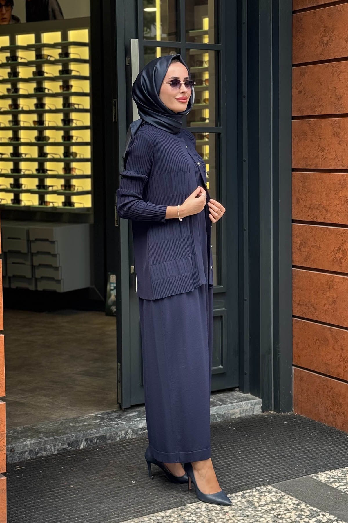 MİSS DALİDA Elbise Hırka Takım 3260001 Lacivert