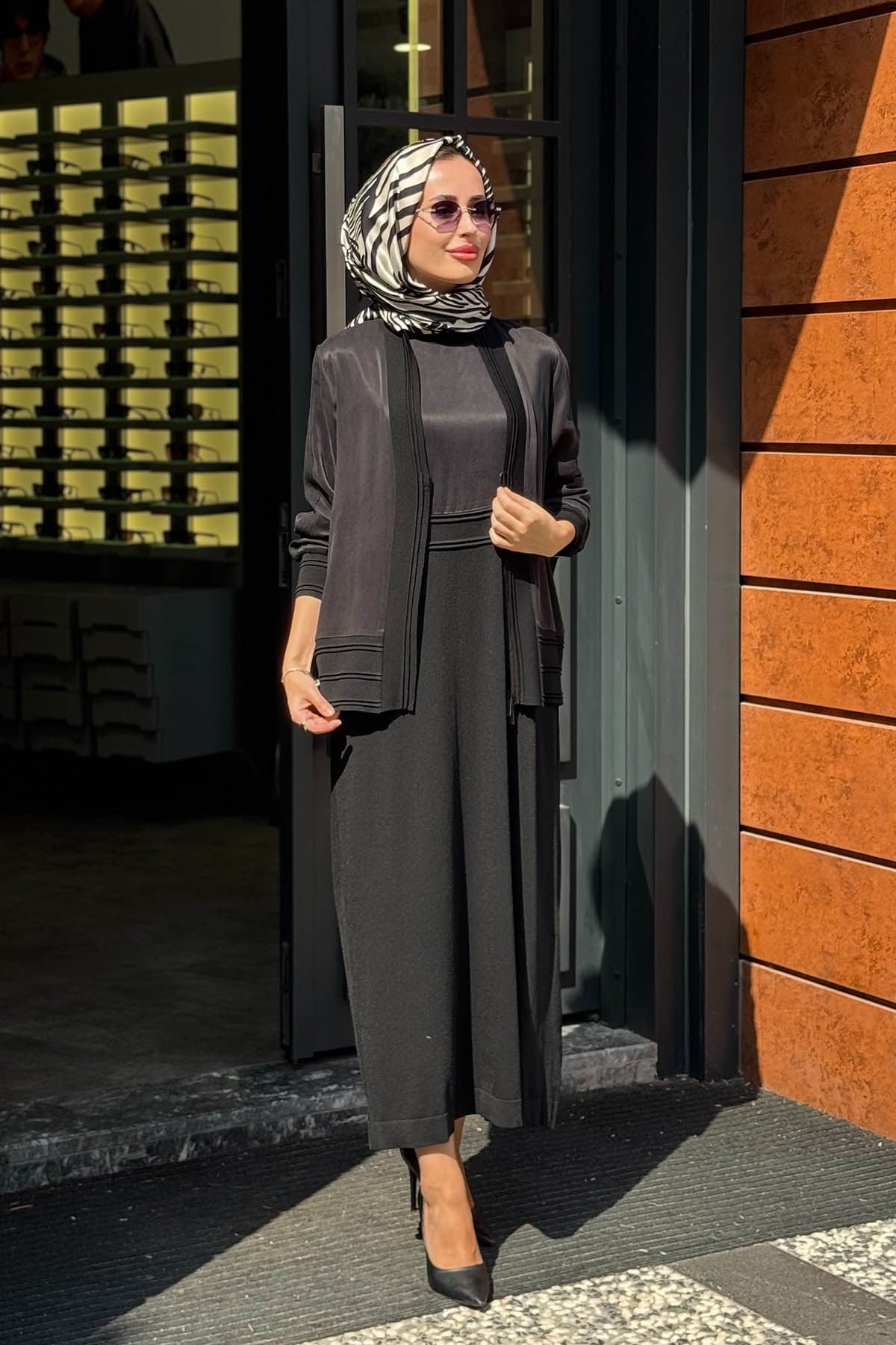 MİSS DALİDA Elbise Hırka Takım 3260801 Siyah