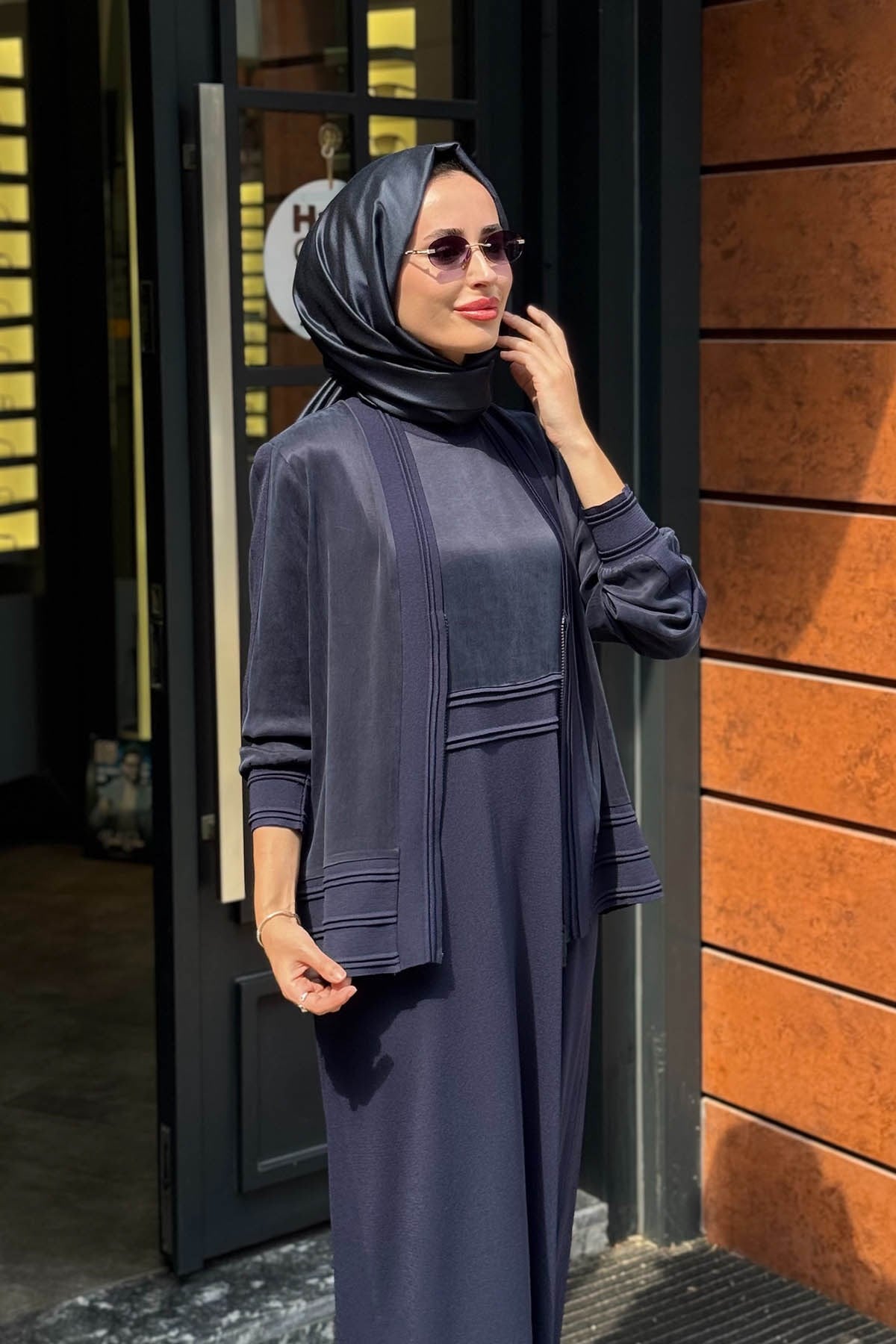 MİSS DALİDA Elbise Hırka Takım 3260801 Lacivert