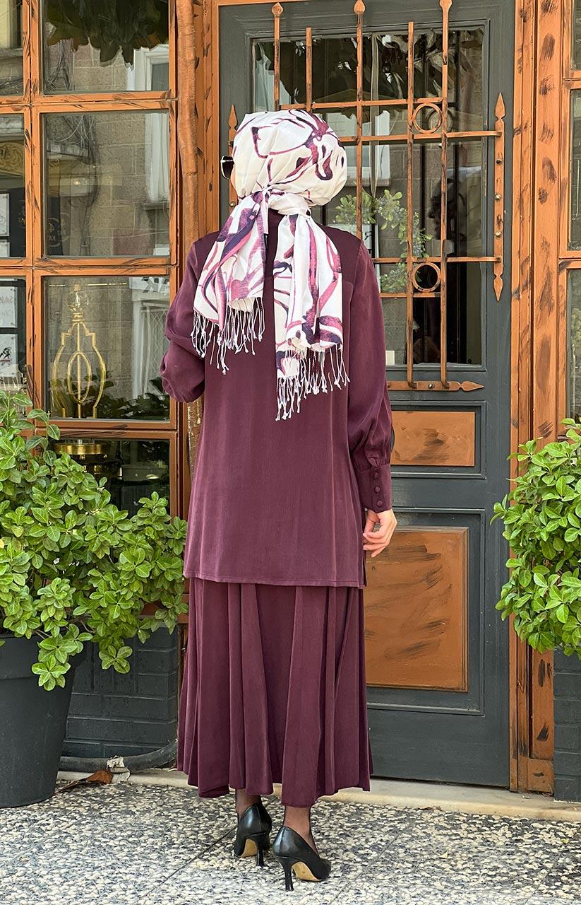 MİSS DALİDA Etekli Takım T25K-3001 Patlıcan Moru