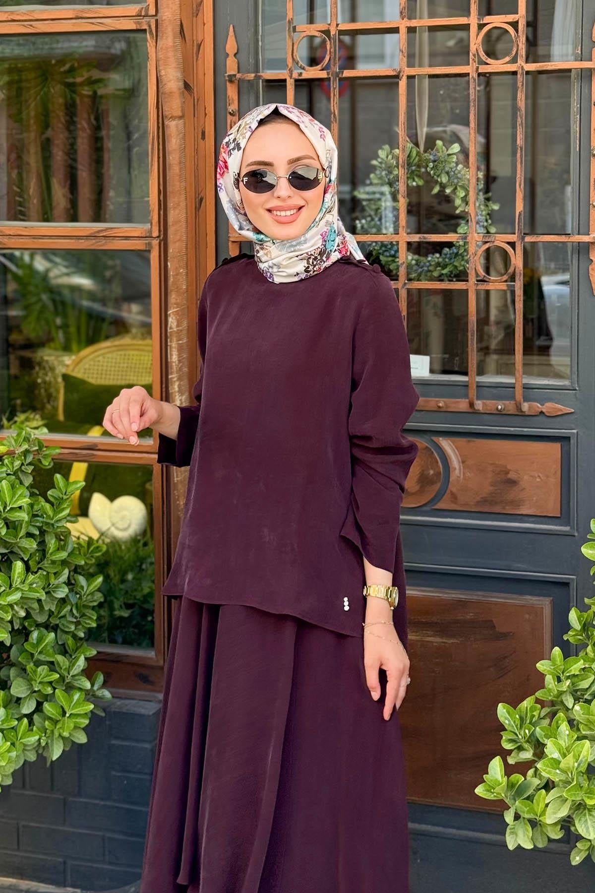 MISS DALIDA Etekli Takım T25Y-6067 Mürdüm