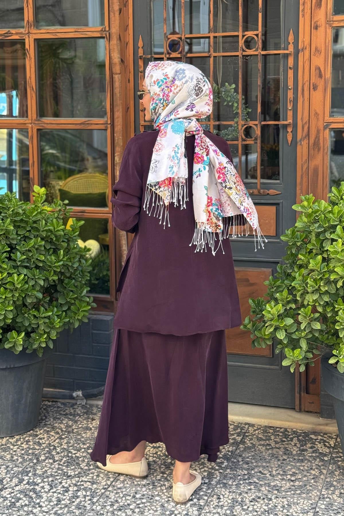 MISS DALIDA Etekli Takım T25Y-6067 Mürdüm
