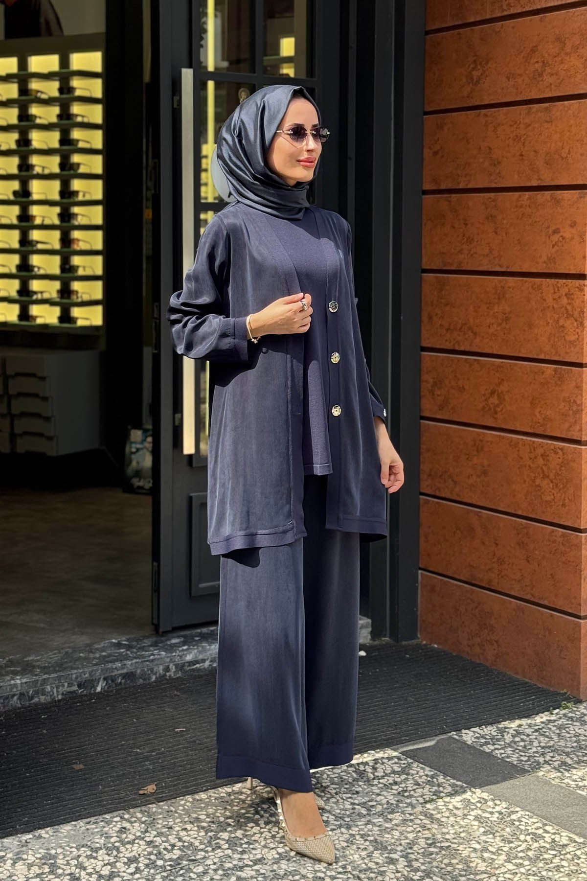 MİSS DALİDA Geniş Paça Pantolon 3267801 Lacivert