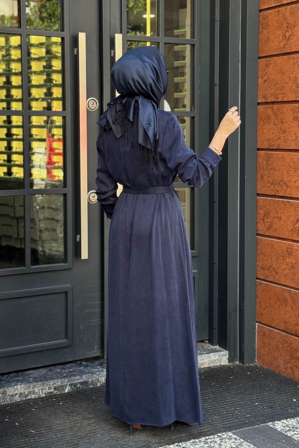 MİSS DALİDA Gömlek Yaka Elbise 3264801 Lacivert