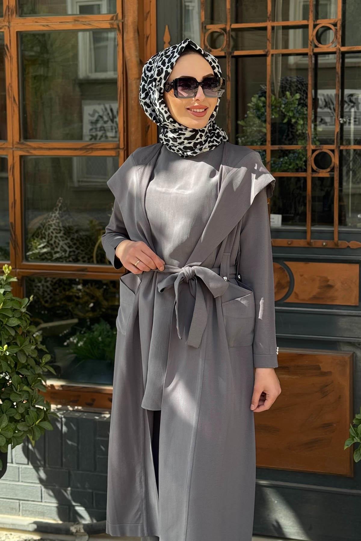 MİSS DALİDA Hırka T25Y-9010 Gri