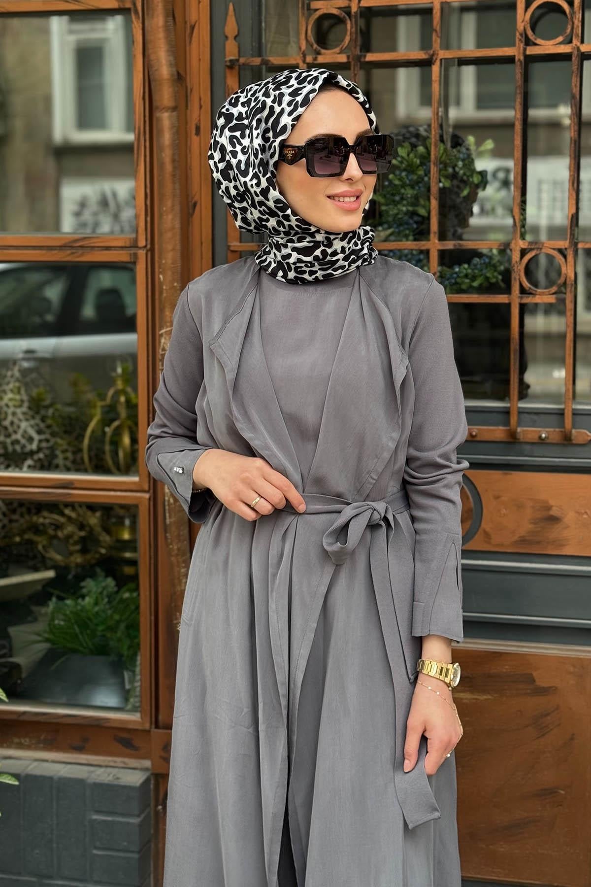 MİSS DALİDA Hırka-Tunik Takım T25Y-0006 Gri