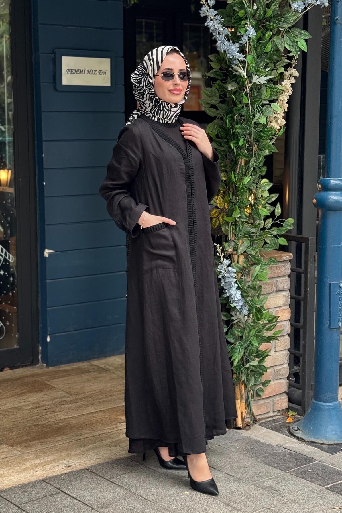 MİSS DALİDA Keten Kap 2268279 Siyah