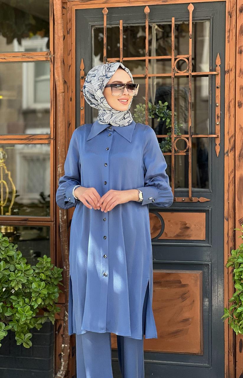 MİSS DALİDA Pantolonlu Takım T25K-3000 Mavi