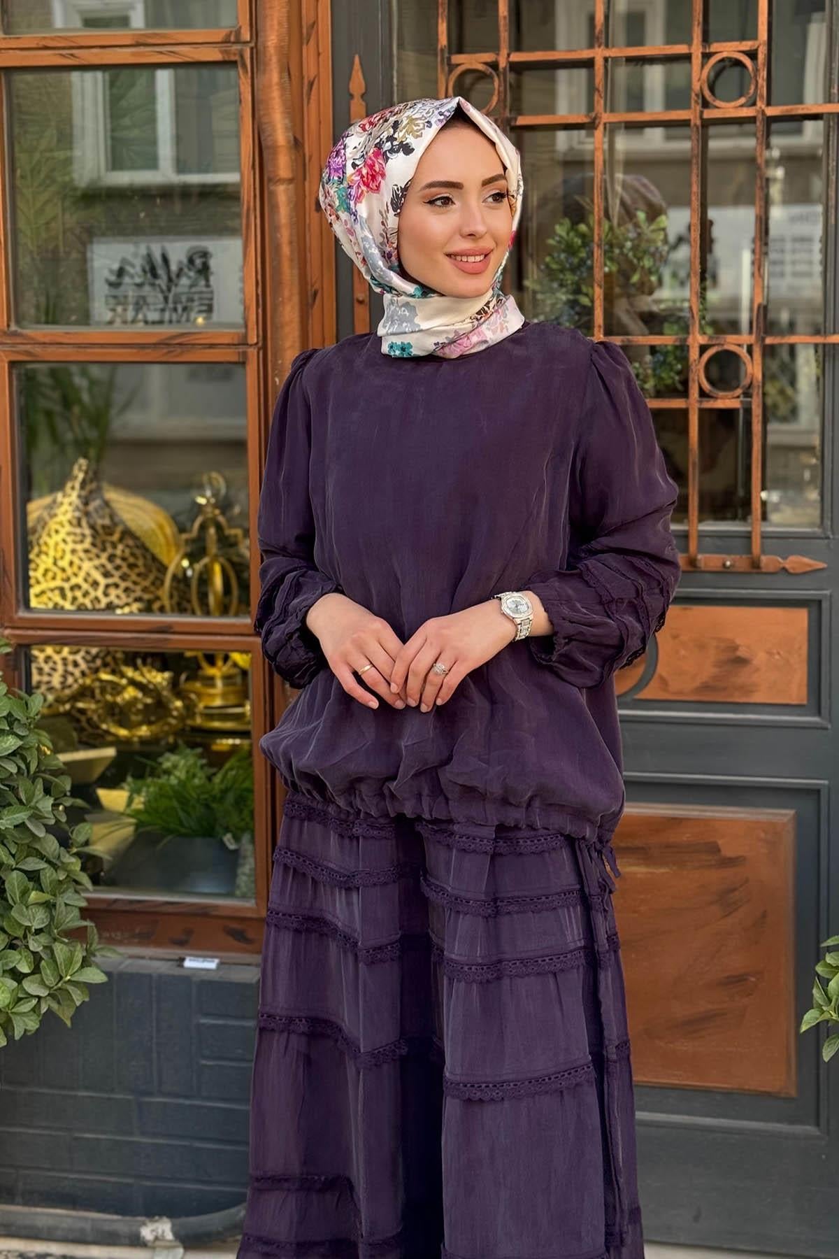 MissWhence Etekli Takım 37005 Mor