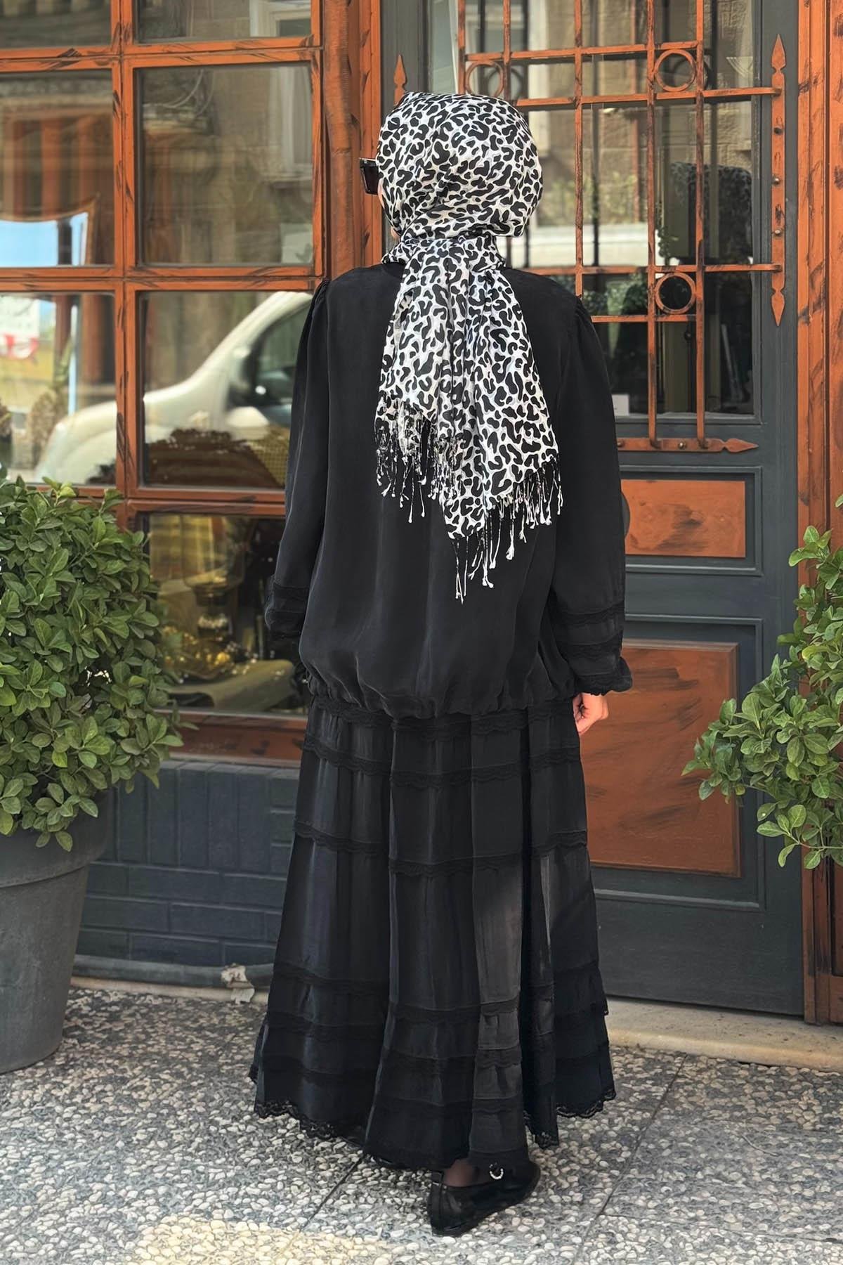 MissWhence Etekli Takım 37005 Siyah