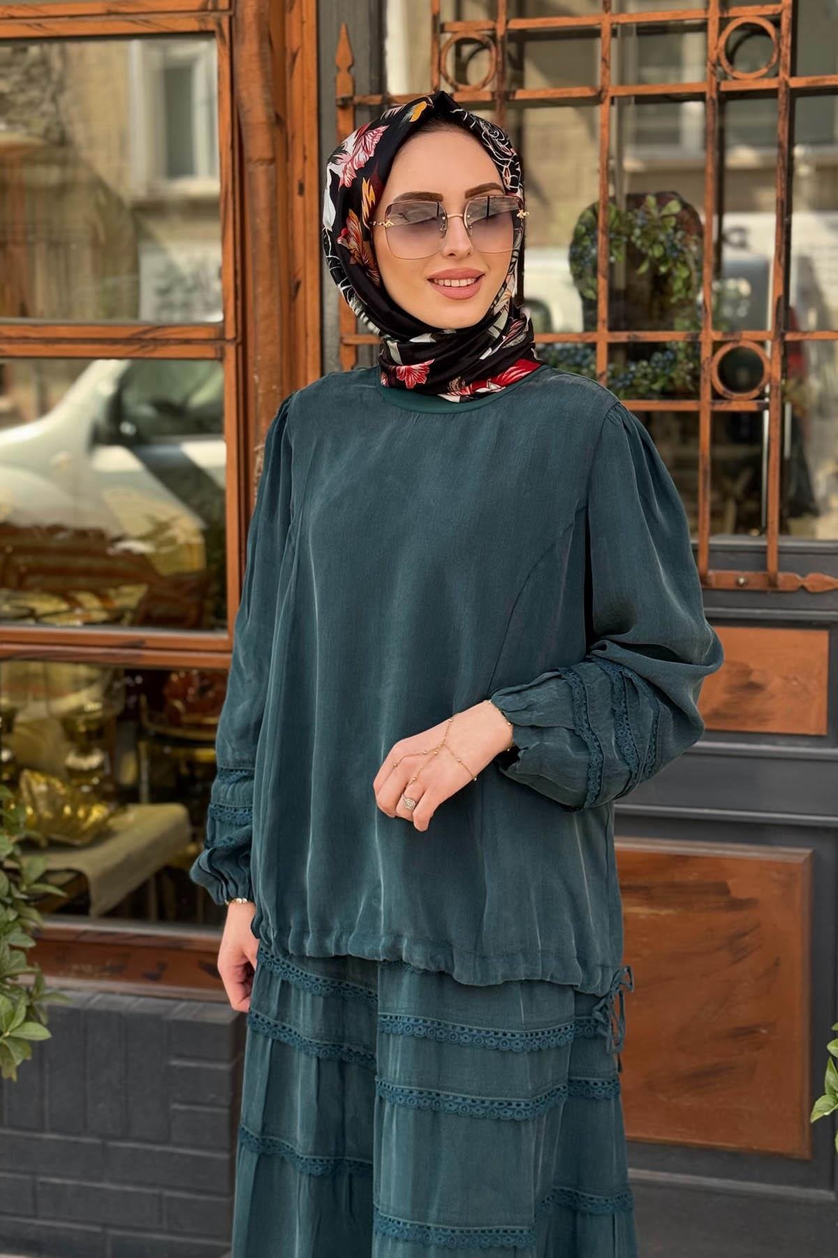 MissWhence Etekli Takım 37005 Zümrüt