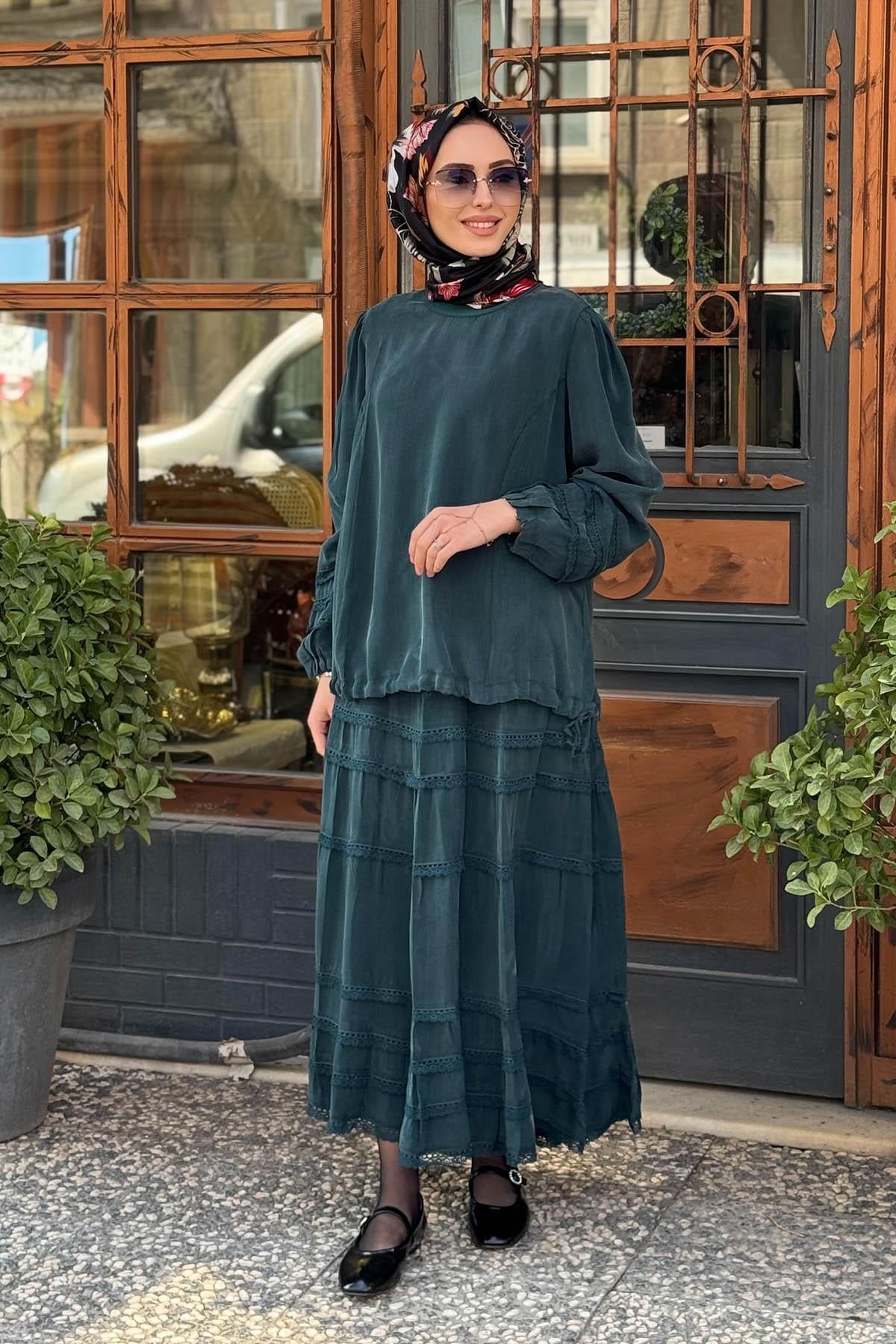 MissWhence Etekli Takım 37005 Zümrüt