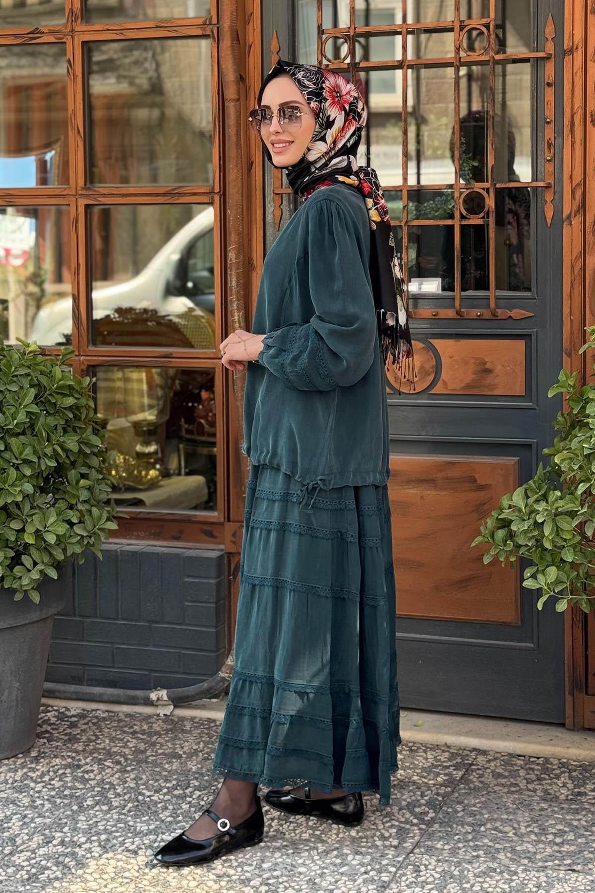 MissWhence Etekli Takım 37005 Zümrüt