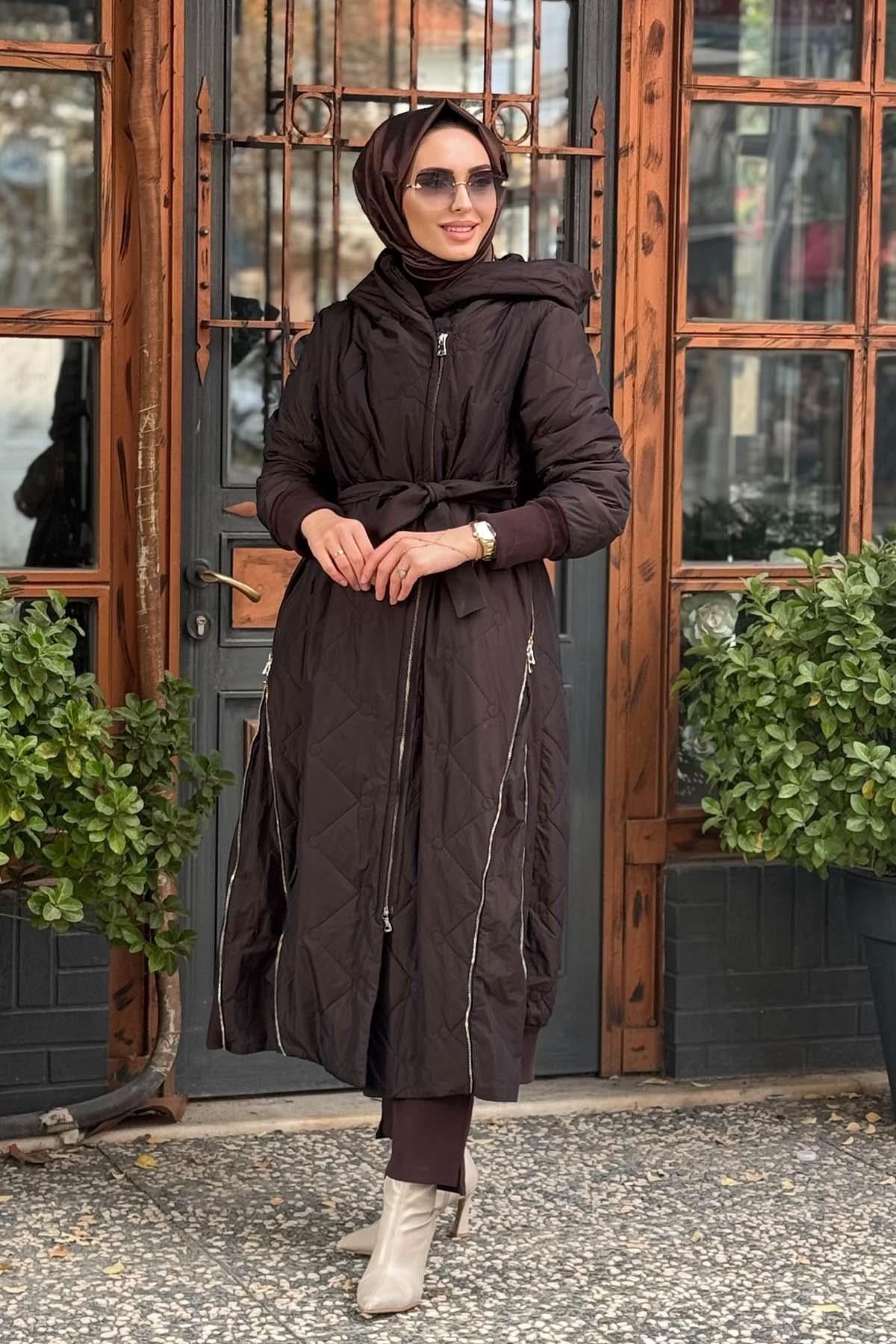 MissWhence Fermuar Detaylı Şişme Mont 36522 | Ekshibutik.com