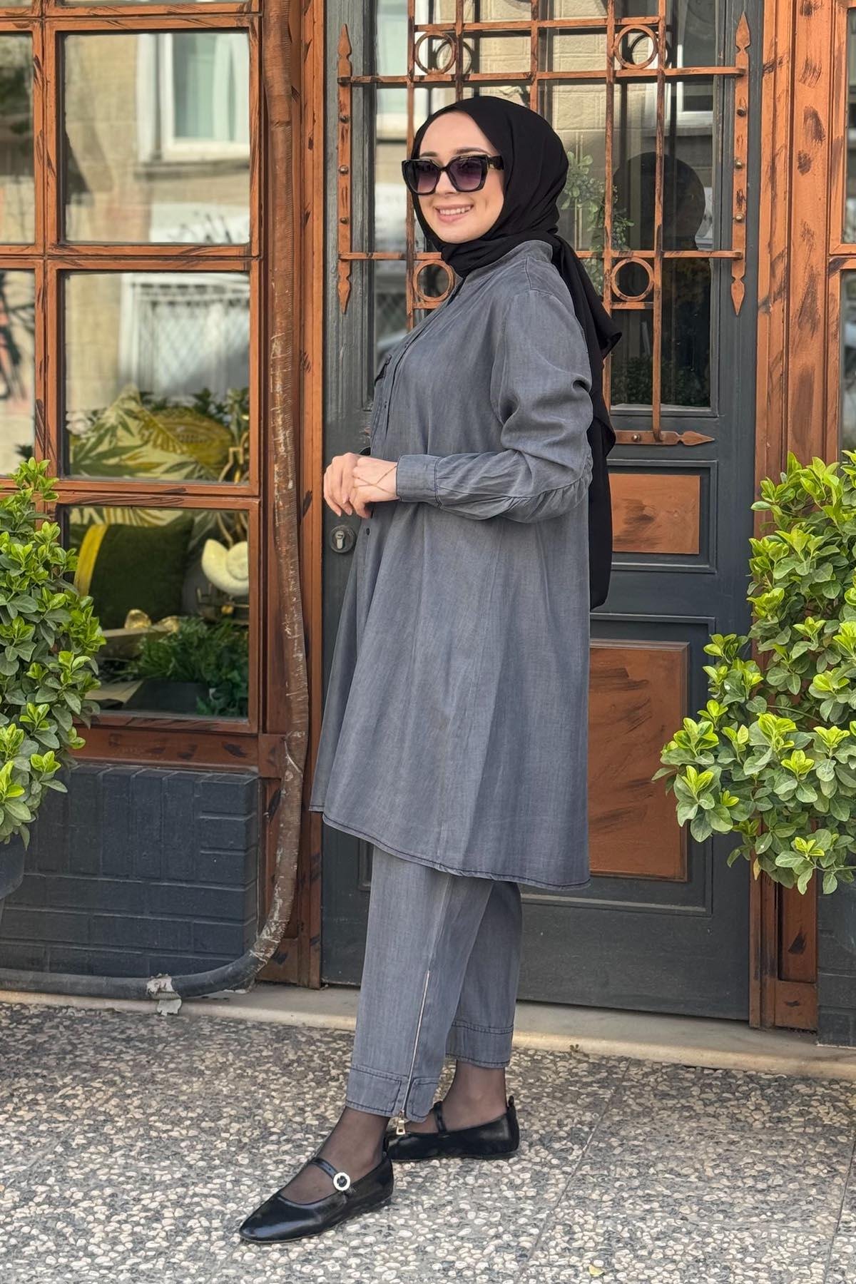 MissWhence Gömlek 37303 Gri