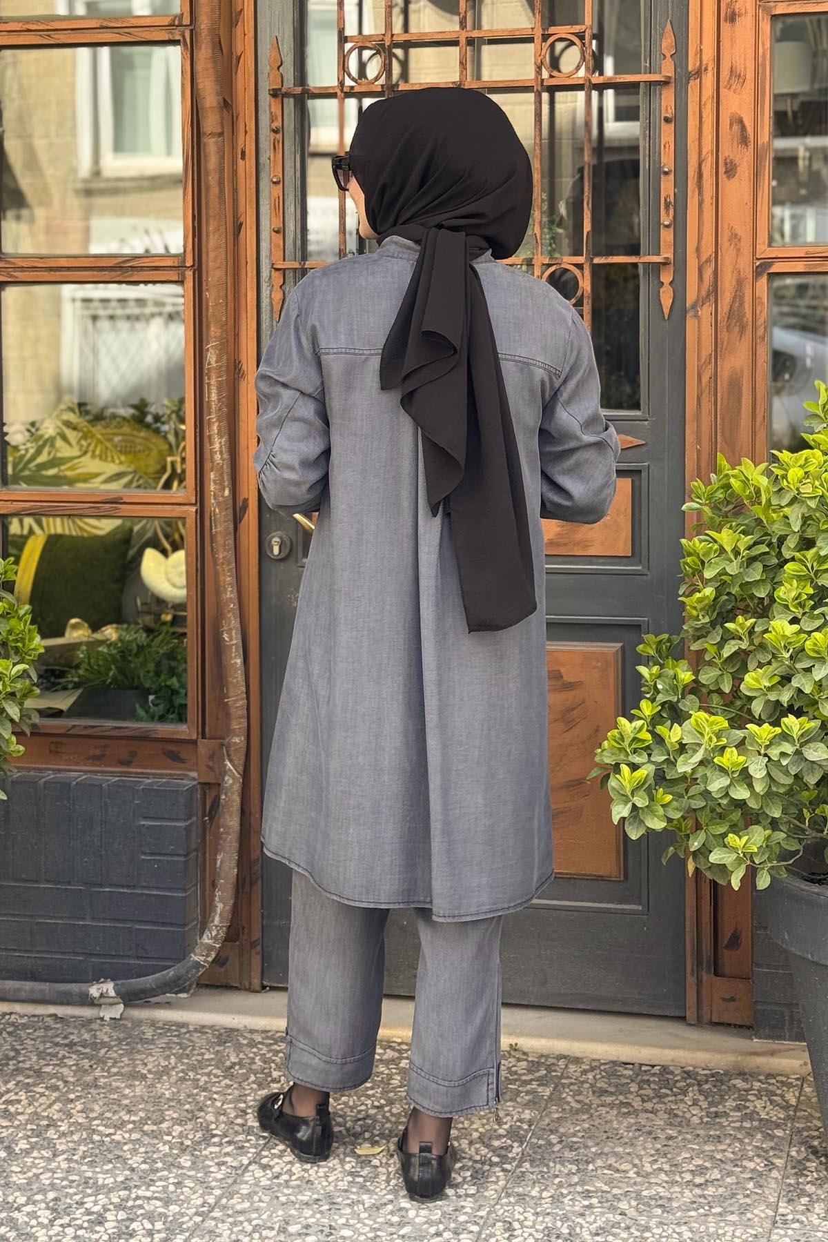 MissWhence Gömlek 37303 Gri