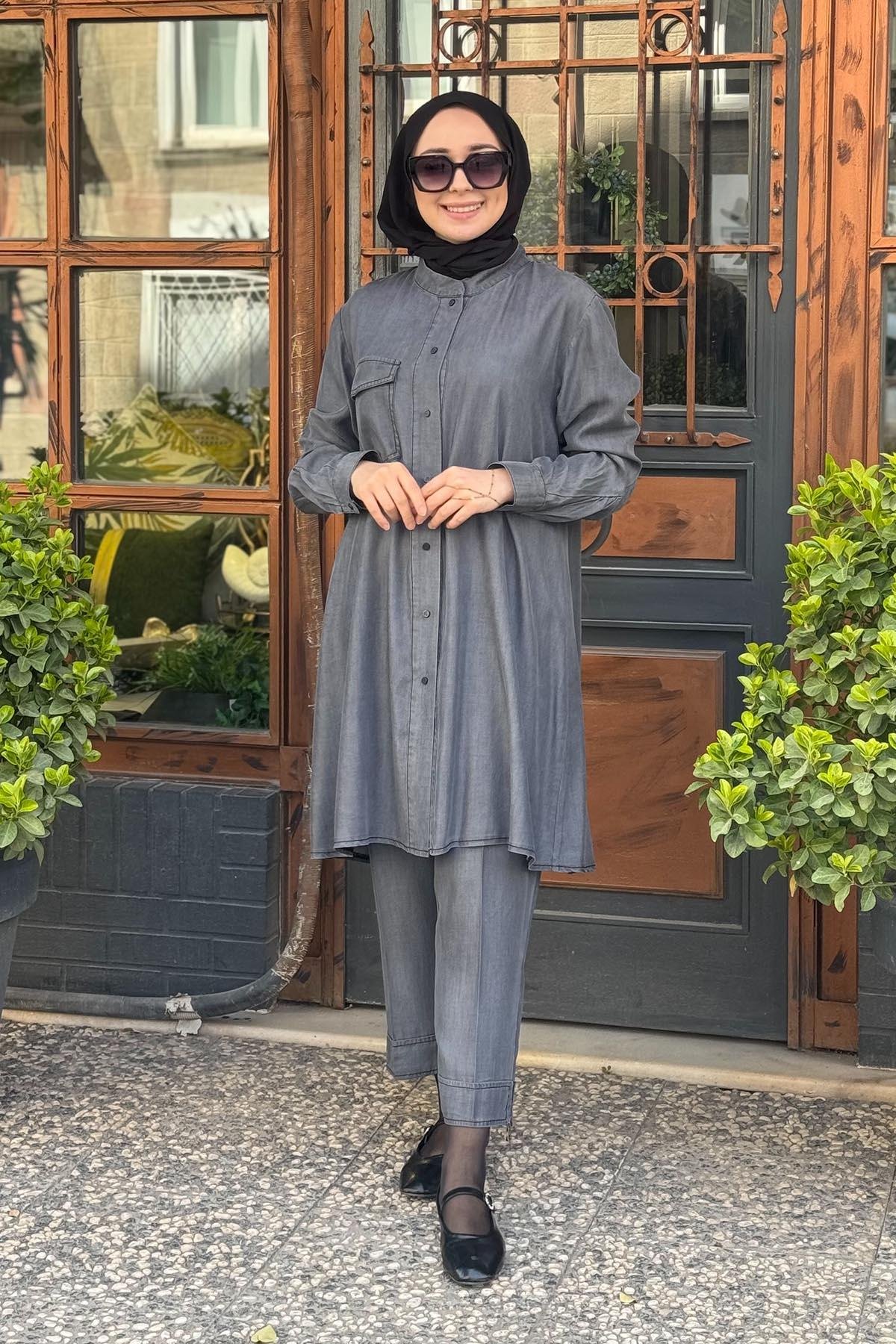 MissWhence Gömlek 37303 Gri