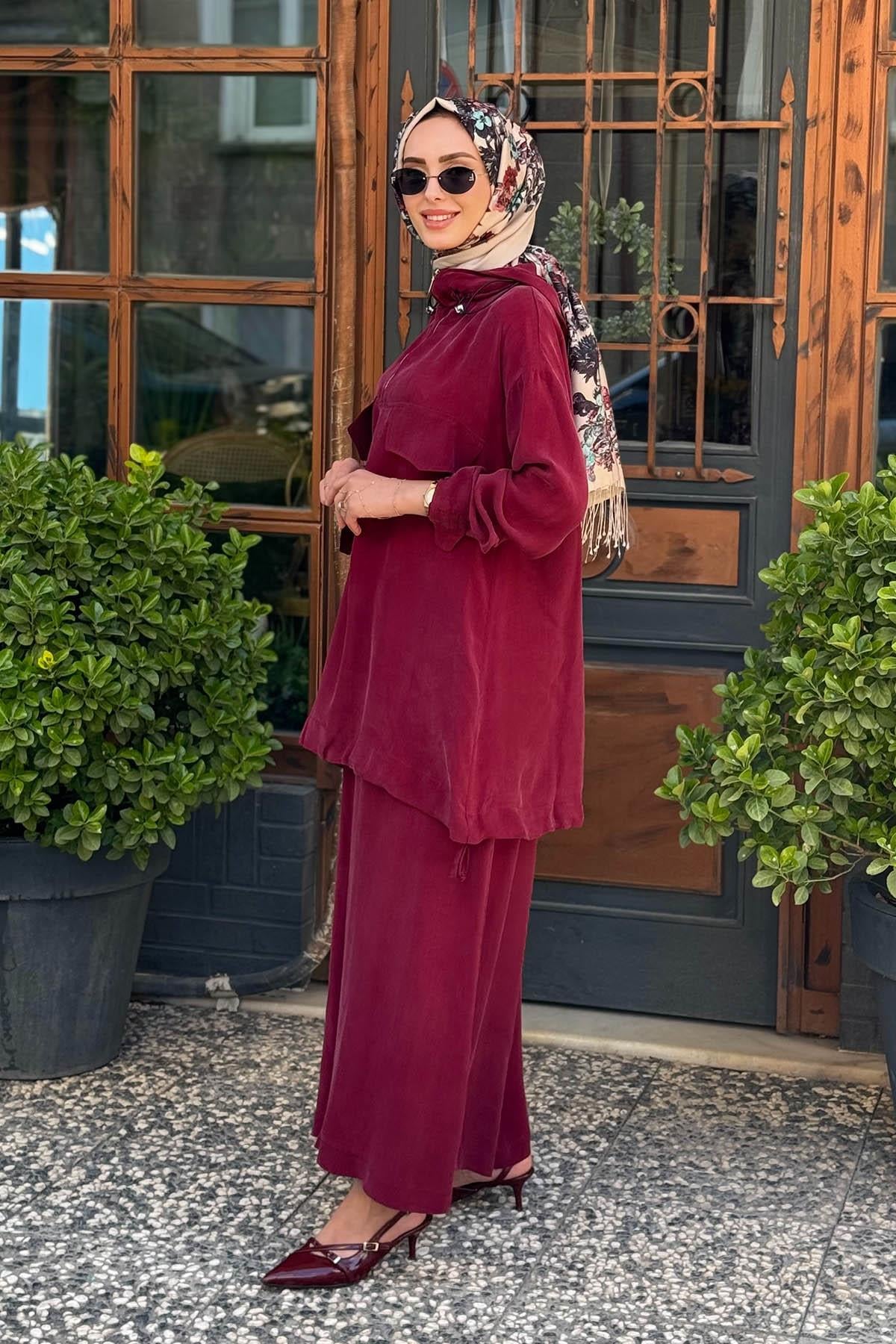MissWhence Pantolonlu Takım 37007 Bordo