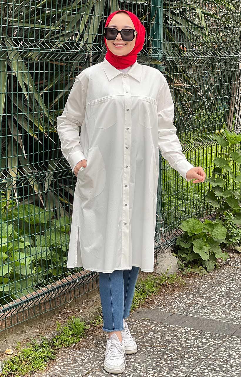 MissWhence Tunik 33300 Beyaz