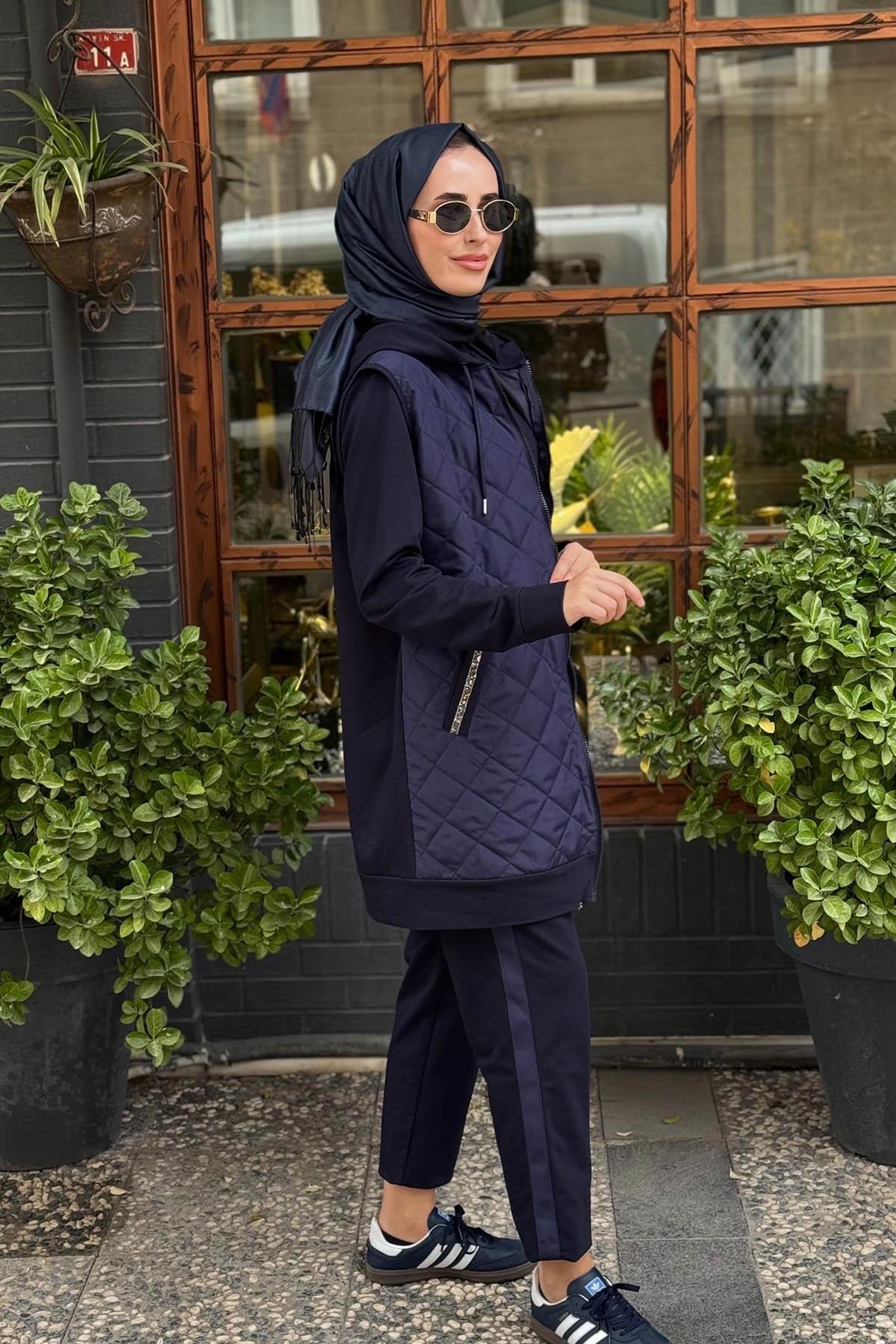 Moodbasic 3lü Pantolonlu Takım MM24.0273 Lacivert