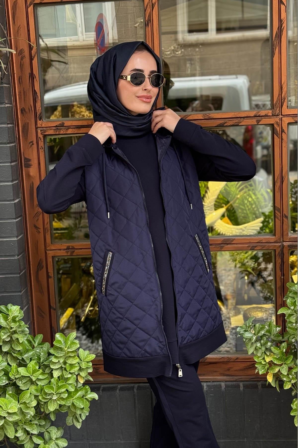 Moodbasic 3lü Pantolonlu Takım MM24.0273 Lacivert