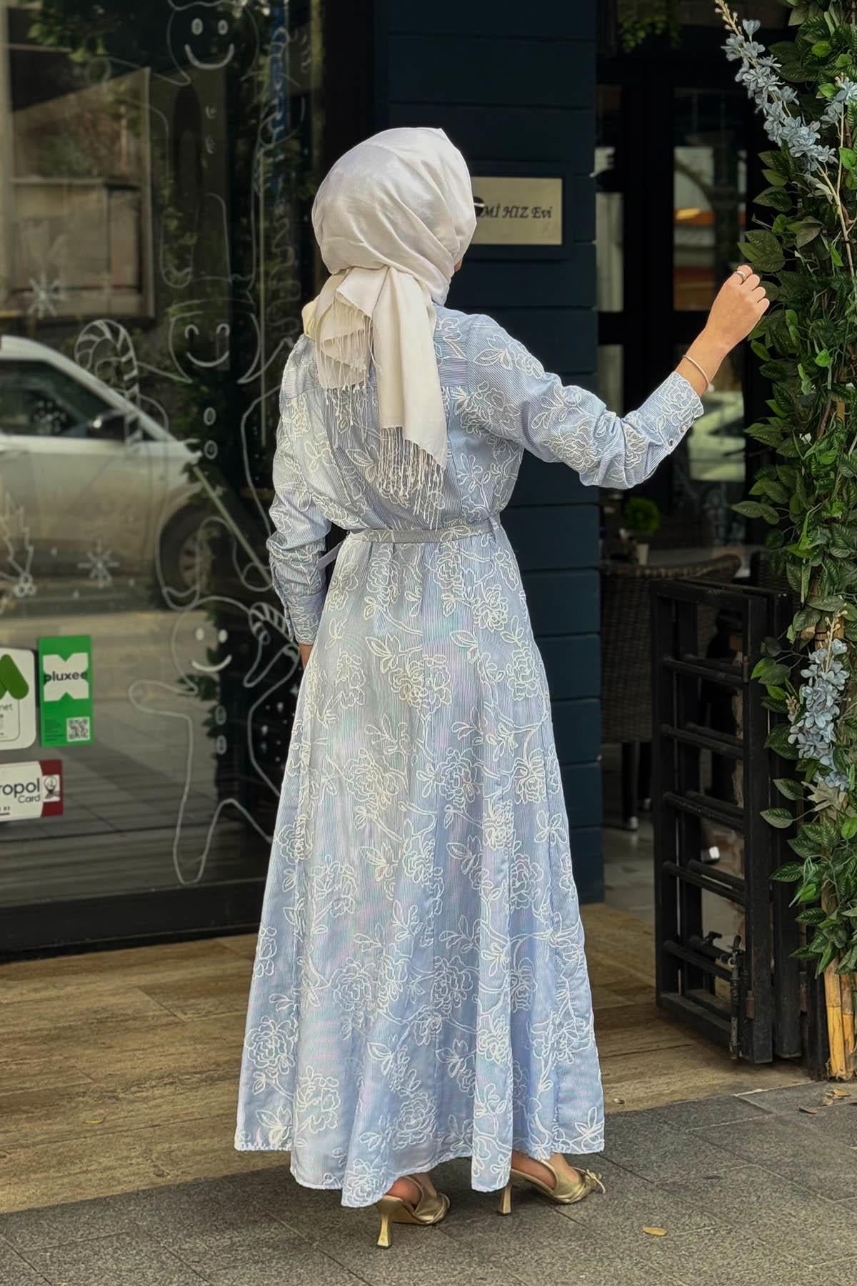 Moodbasic Elbise MA06.12 Mavi