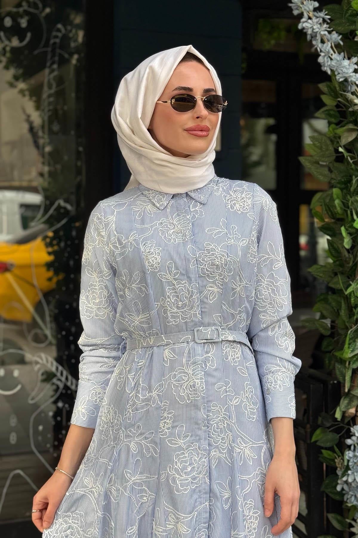 Moodbasic Elbise MA06.12 Mavi