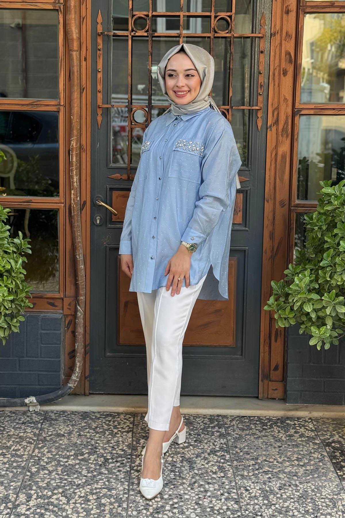 Moodbasic Gömlek MA11.10 Mavi