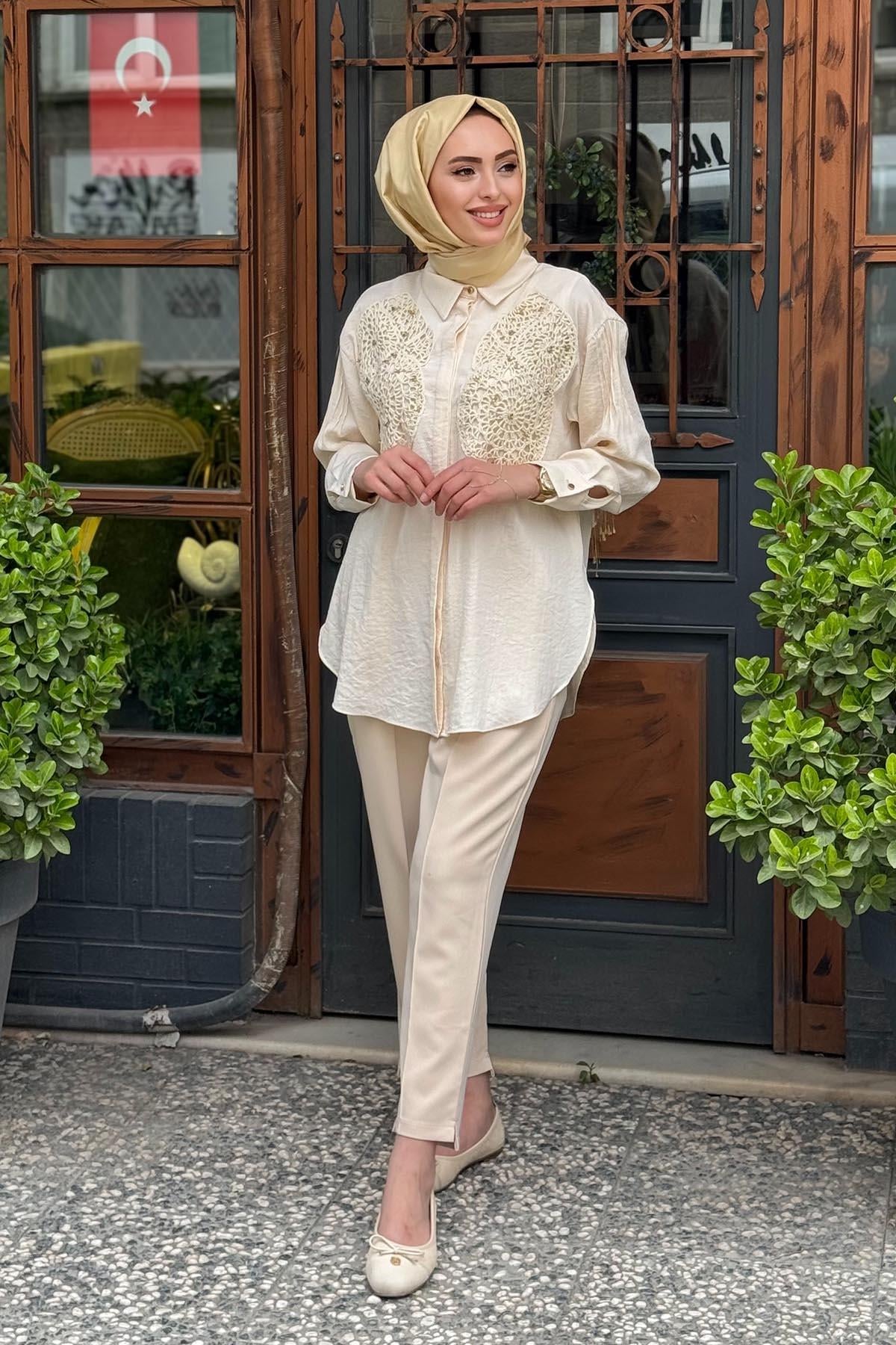 Moodbasic Gömlek MA11.13 Vanilya