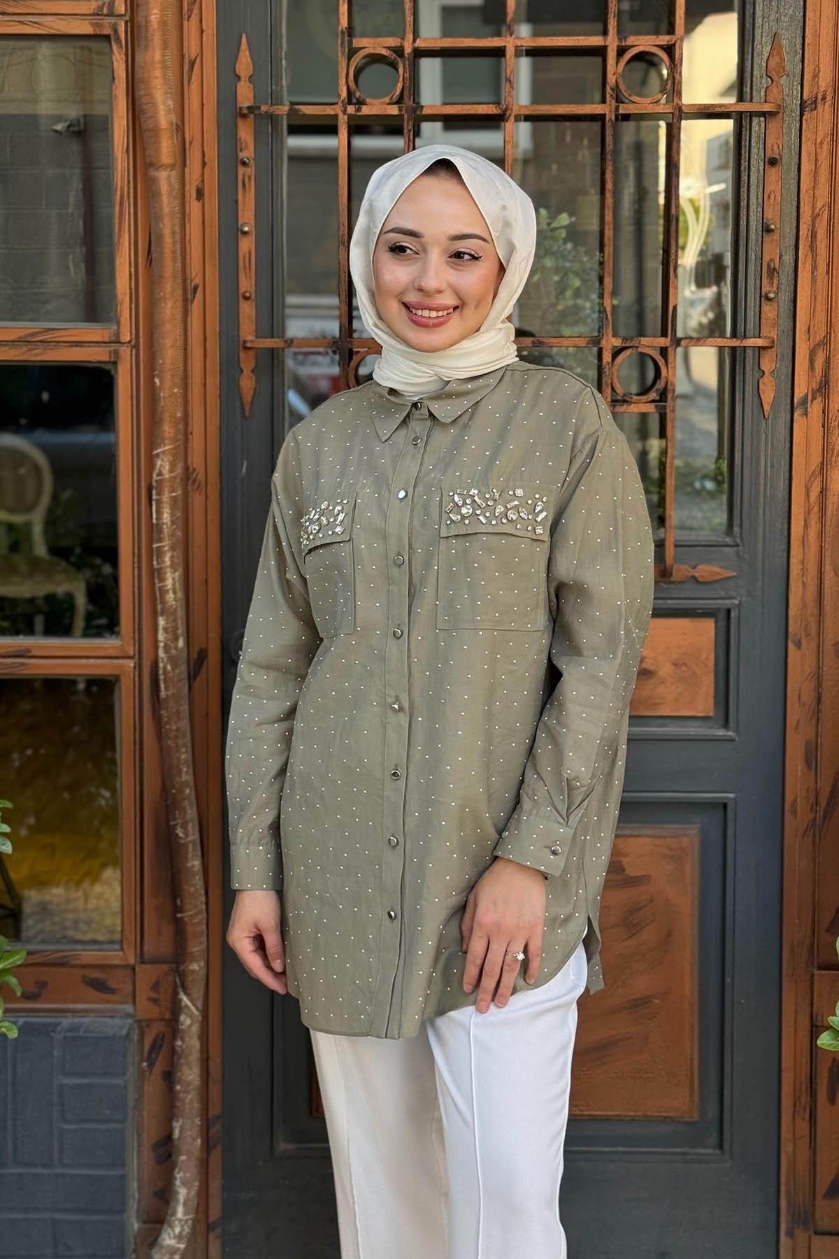 Moodbasic Gömlek MA11.10 Haki