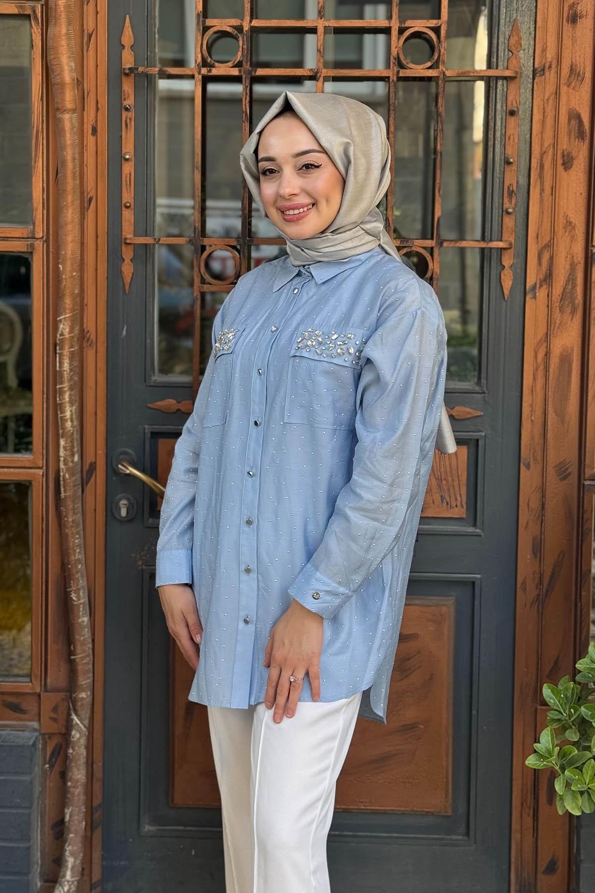 Moodbasic Gömlek MA11.10 Mavi