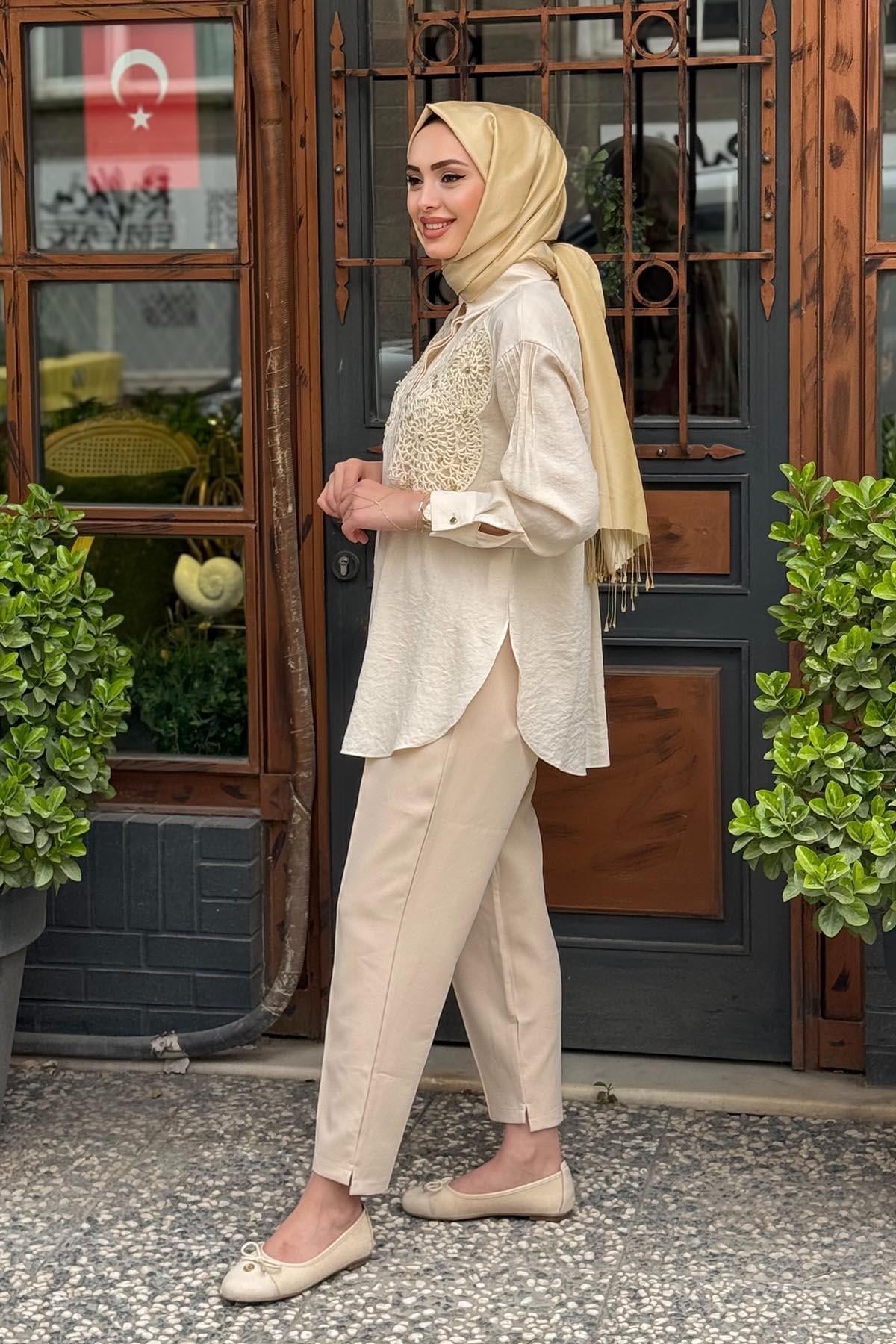 Moodbasic Gömlek MA11.13 Vanilya