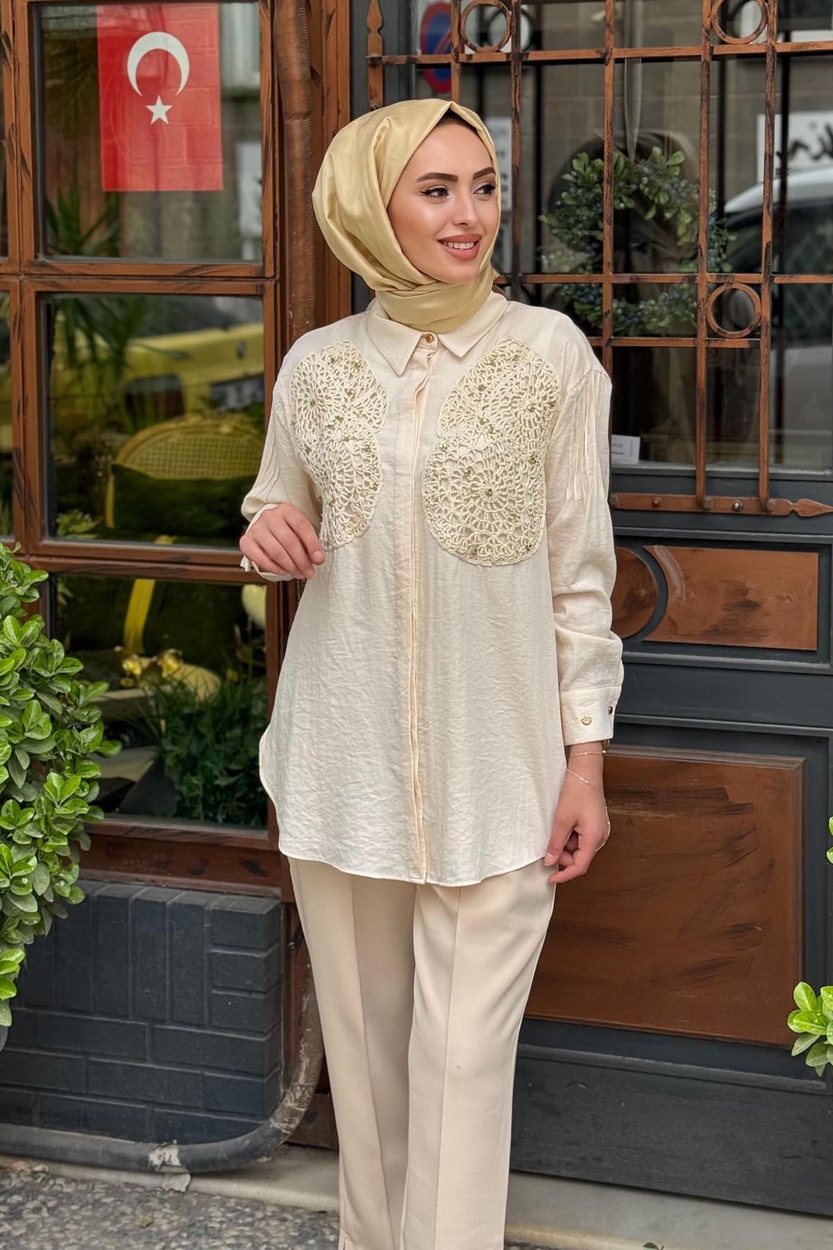 Moodbasic Gömlek MA11.13 Vanilya