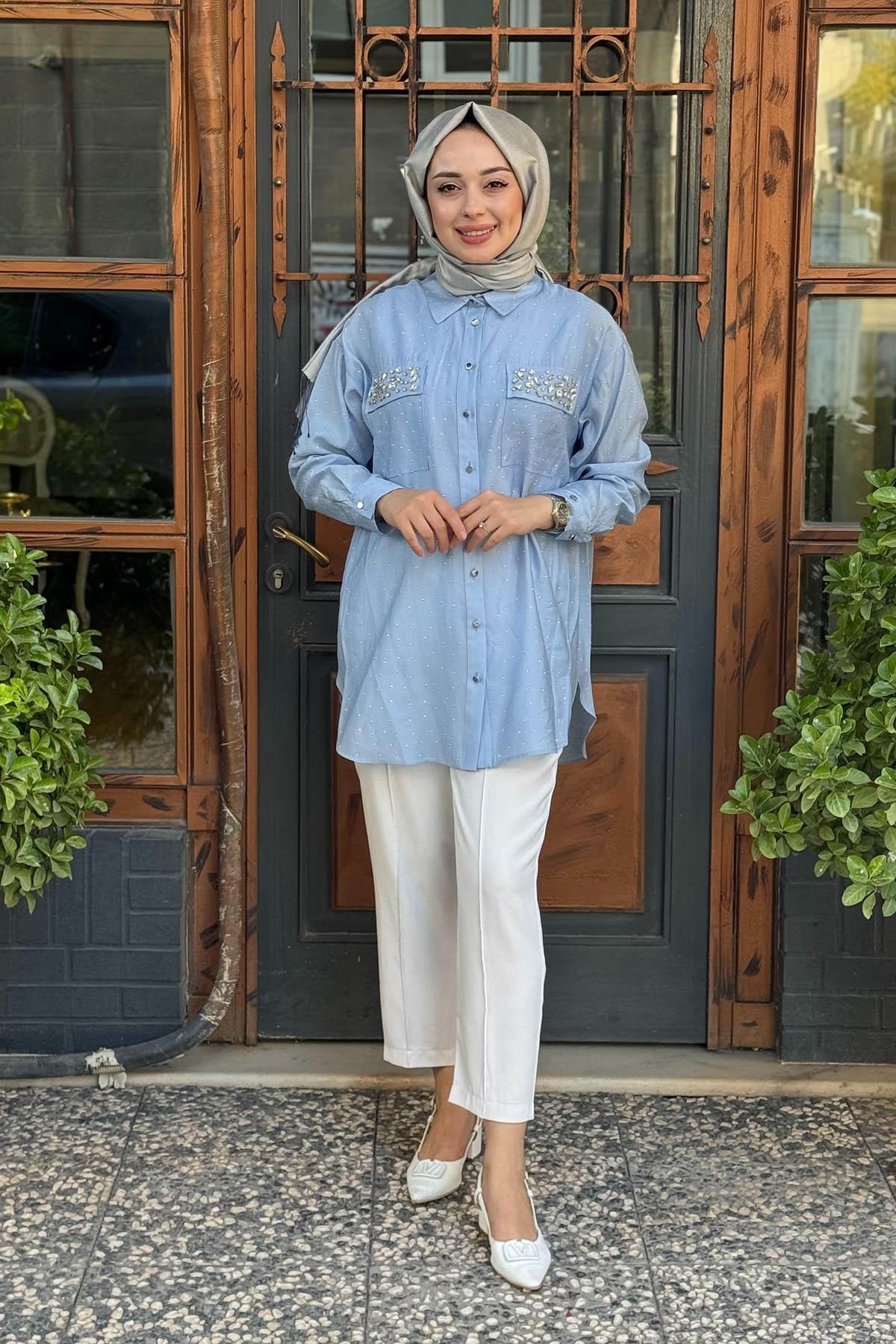 Moodbasic Gömlek MA11.10 Mavi