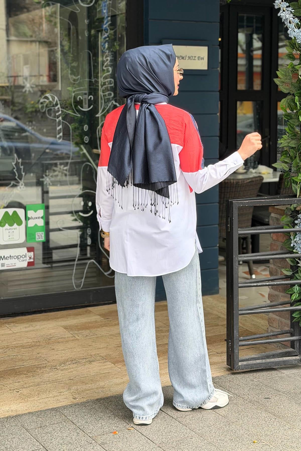 Moodbasic Gömlek MB11.303 Nar Çiçeği